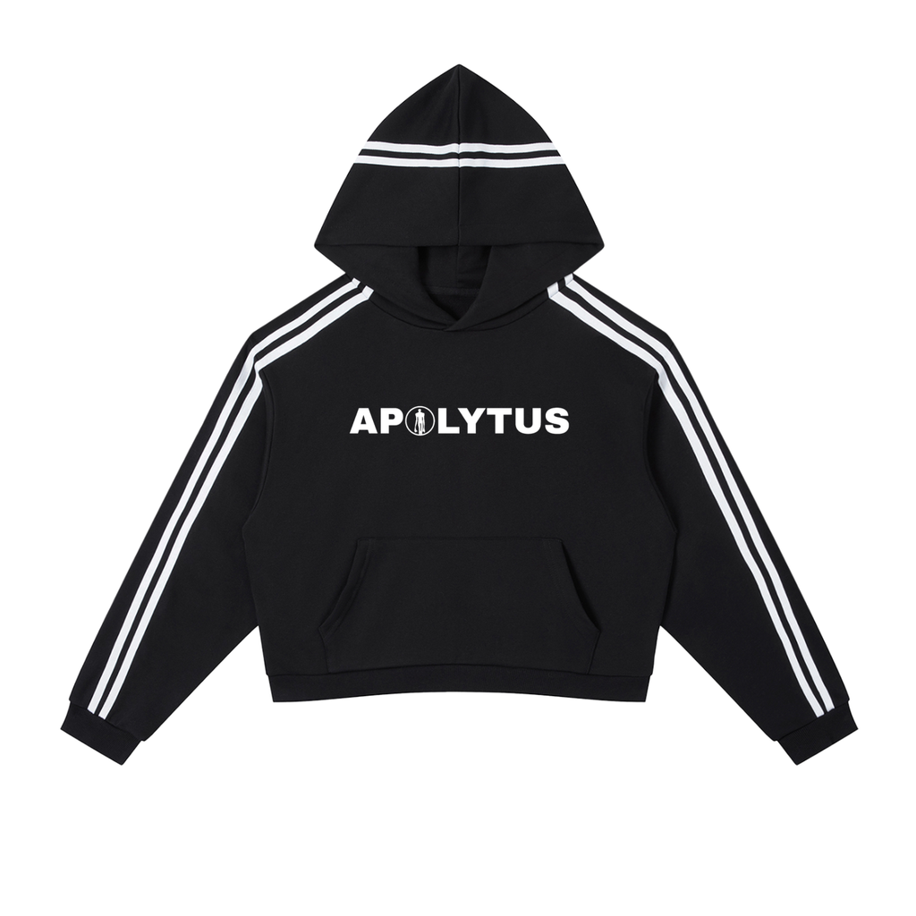 Women's Cropped Stripe Hoodie