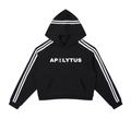 Women's Cropped Stripe Hoodie