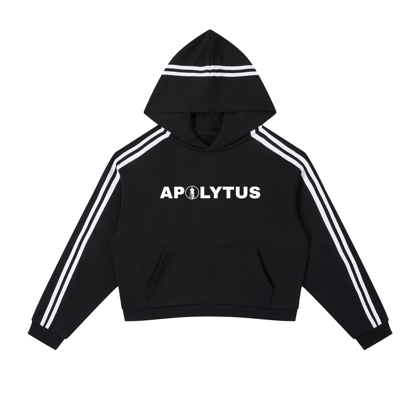 Women's Cropped Stripe Hoodie